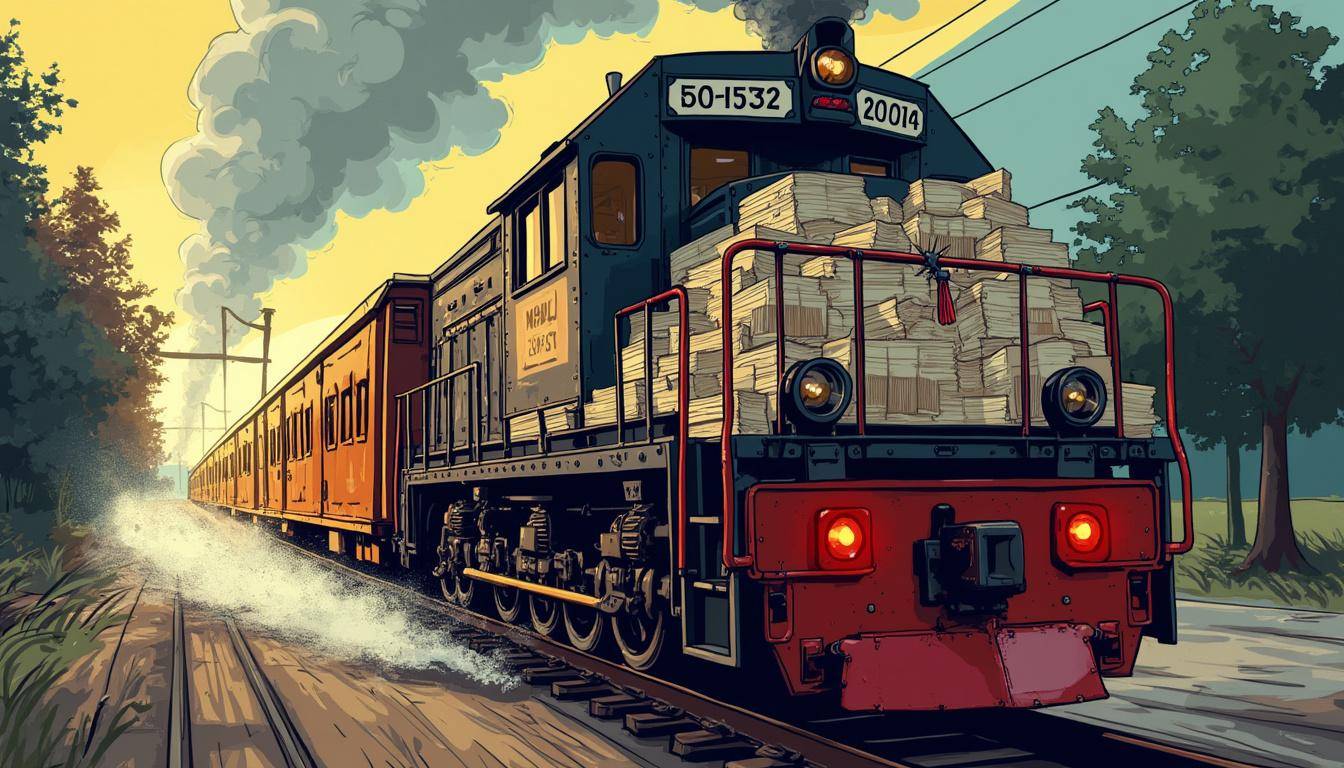 The paper freight train.