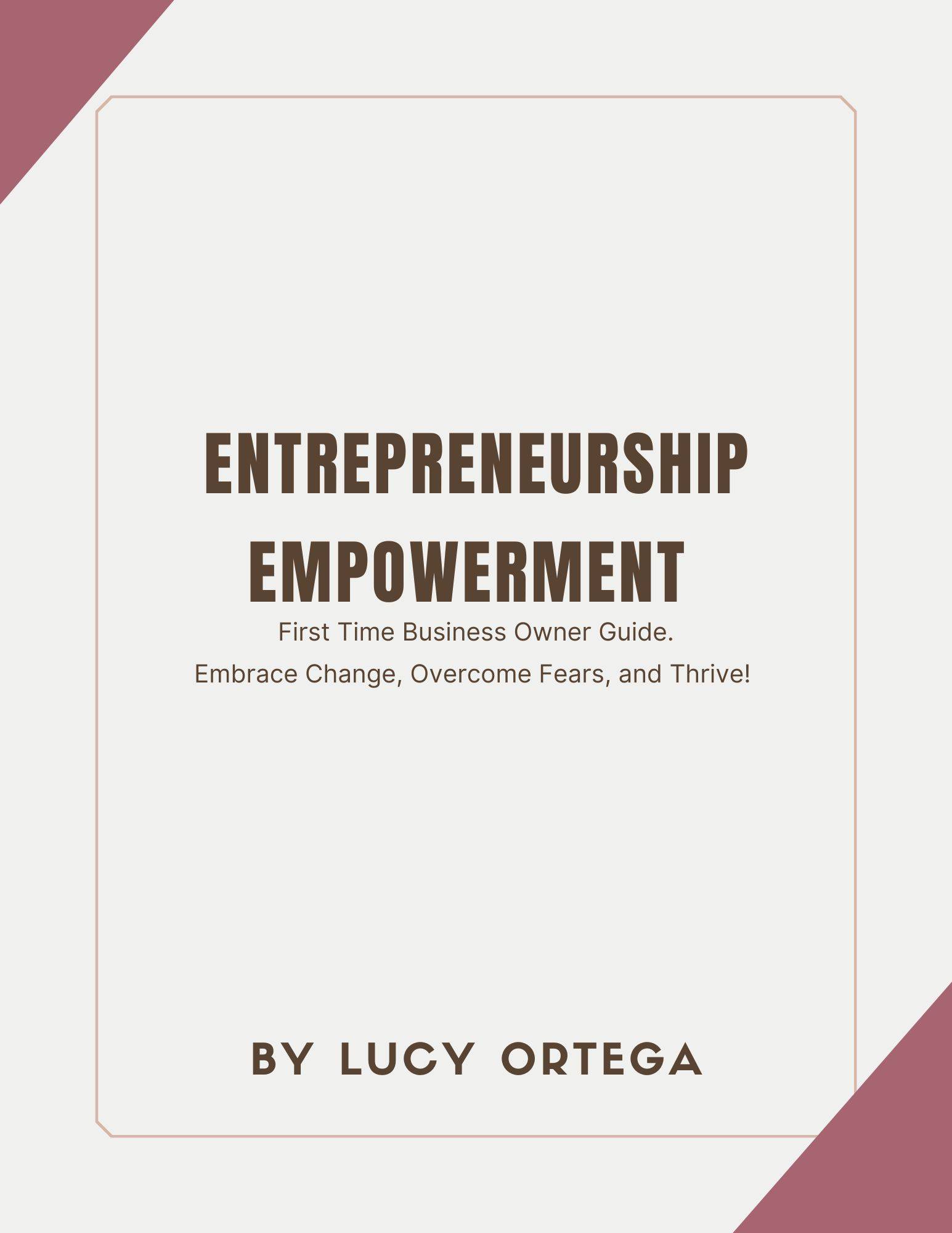 First Time Business Owner Guide.