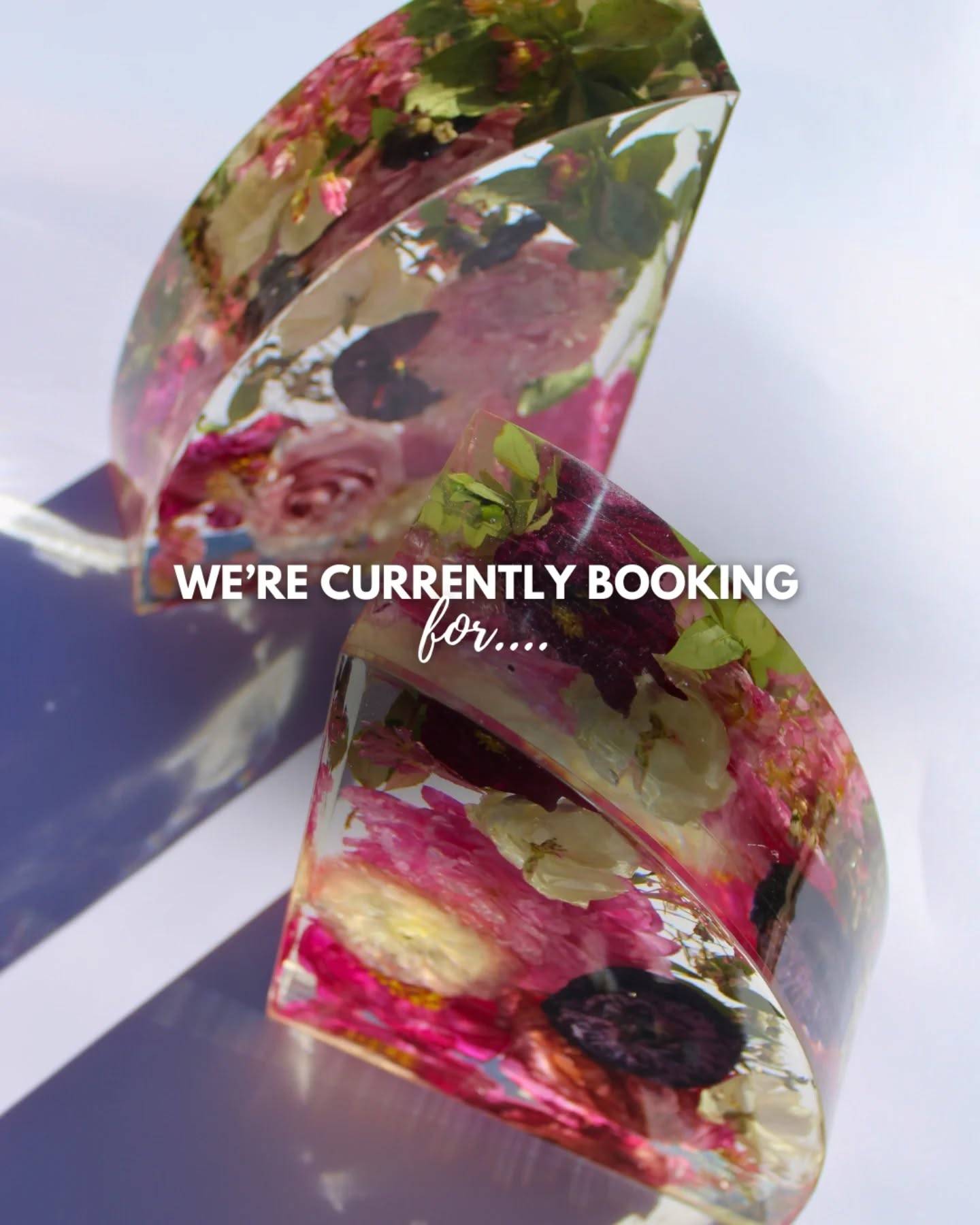We’re currently accepting bookings for weddings, milestone events, and memorial flowers.

Every piece takes time and careful work, so we only take on a limited number of projects each month to make sure each one gets the attention it deserves.

If you’re planning ahead or just starting to explore your options, you can check current availability through the link in our bio.

Save this for later if you have an upcoming event 🤍

#preservedflowers #weddingkeepsake #bouquetpreservation #newmexicowedding #designsbymaha