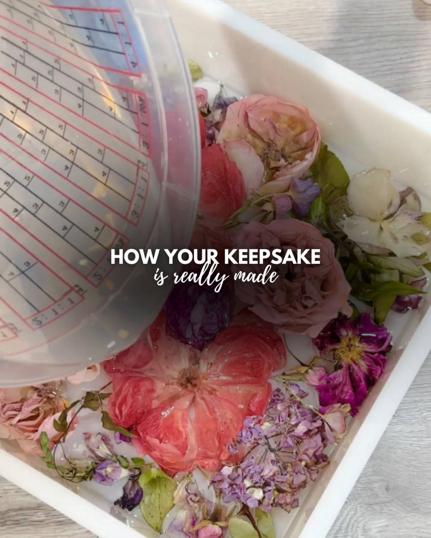 Good things take time...
...and your keepsake is no exception. 

Each one passes through dozens of careful steps before it’s ready to shine.

Secure your preservation, book a free 1:1 consultation, or DM me to start your forever piece today.

#preservation #flowerpreservation #bouquetpreservation #newmexicowedding #resinkeepsake #designsbymaha