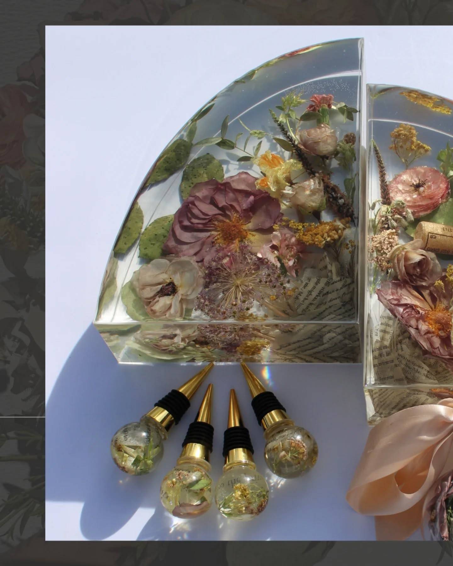 If you could keep one part of your wedding forever... would it be your bouquet?

Featuring one of our April couples and their finished keepsakes. 🤍 @madnaisvadnais 

Photographer: @bryansphotonm
Florist: @flowersfromkara 

Your bouquet deserves more than a goodbye. Reserve your slot early. Link in bio.

#bouquetpreservation #flowerpreservation #preservedflowers #resinkeepsake #newmexicowedding
