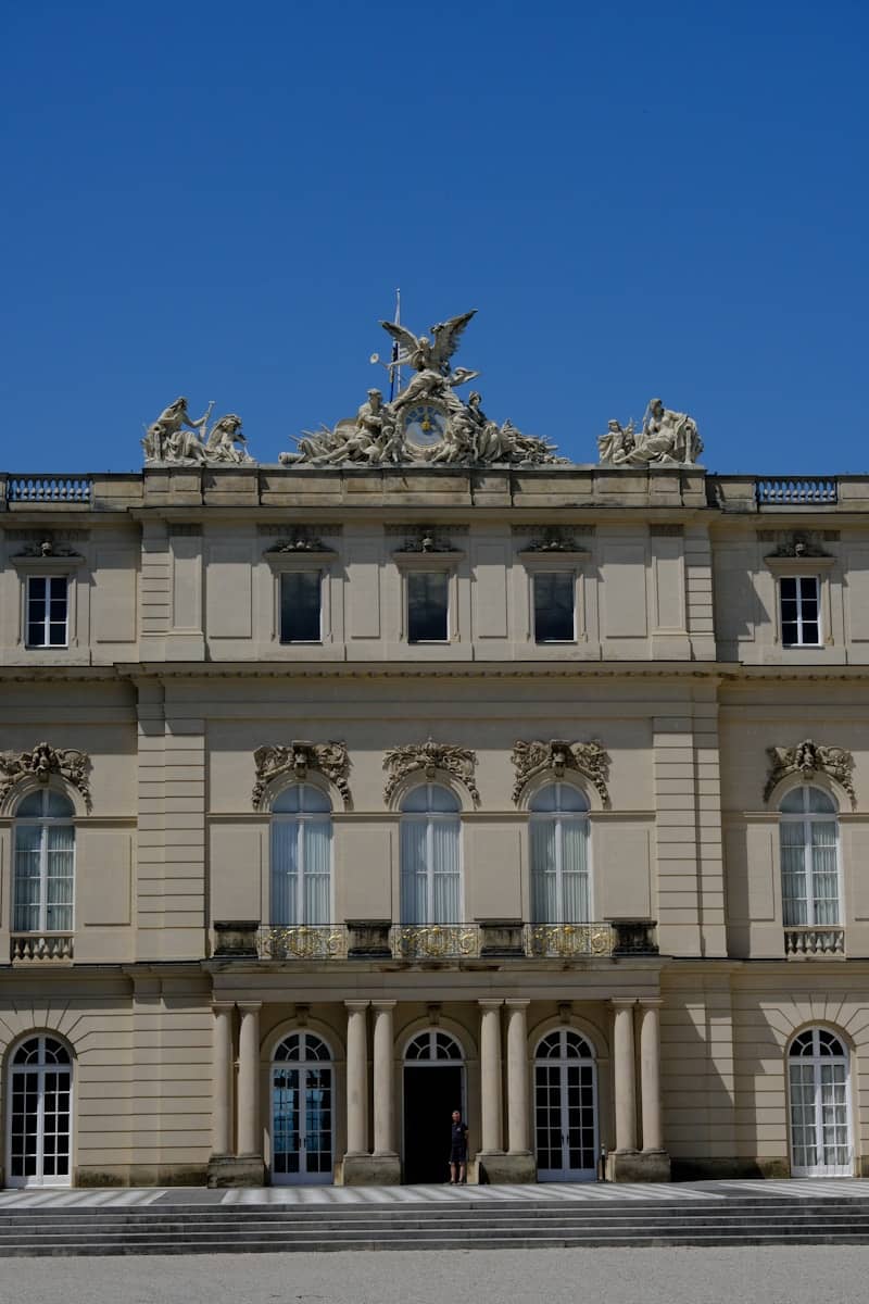 A large building with a clock on the top of it