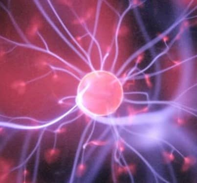 purple and pink plasma ball