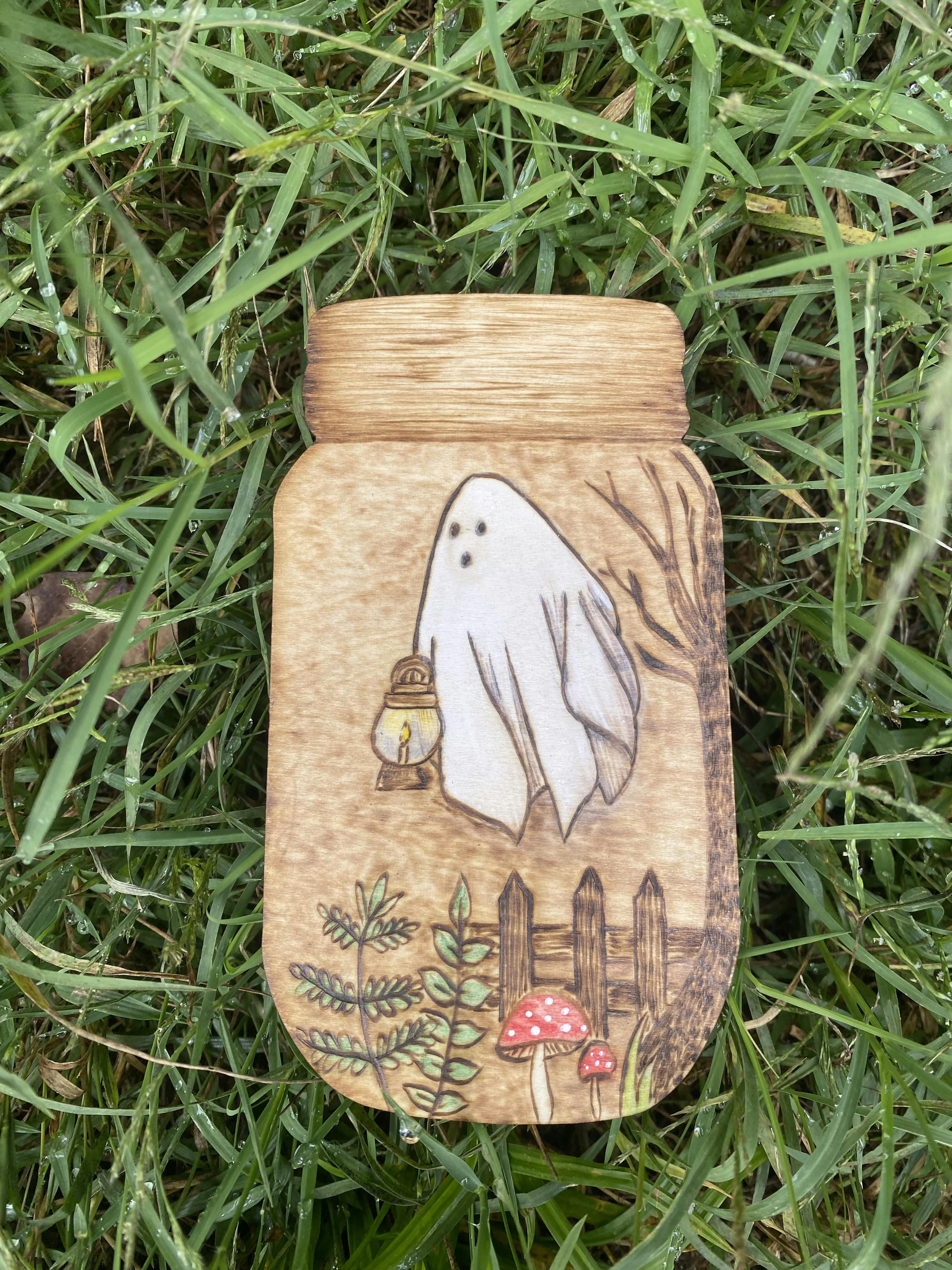 Ghost in a Mason Jar Ornament 