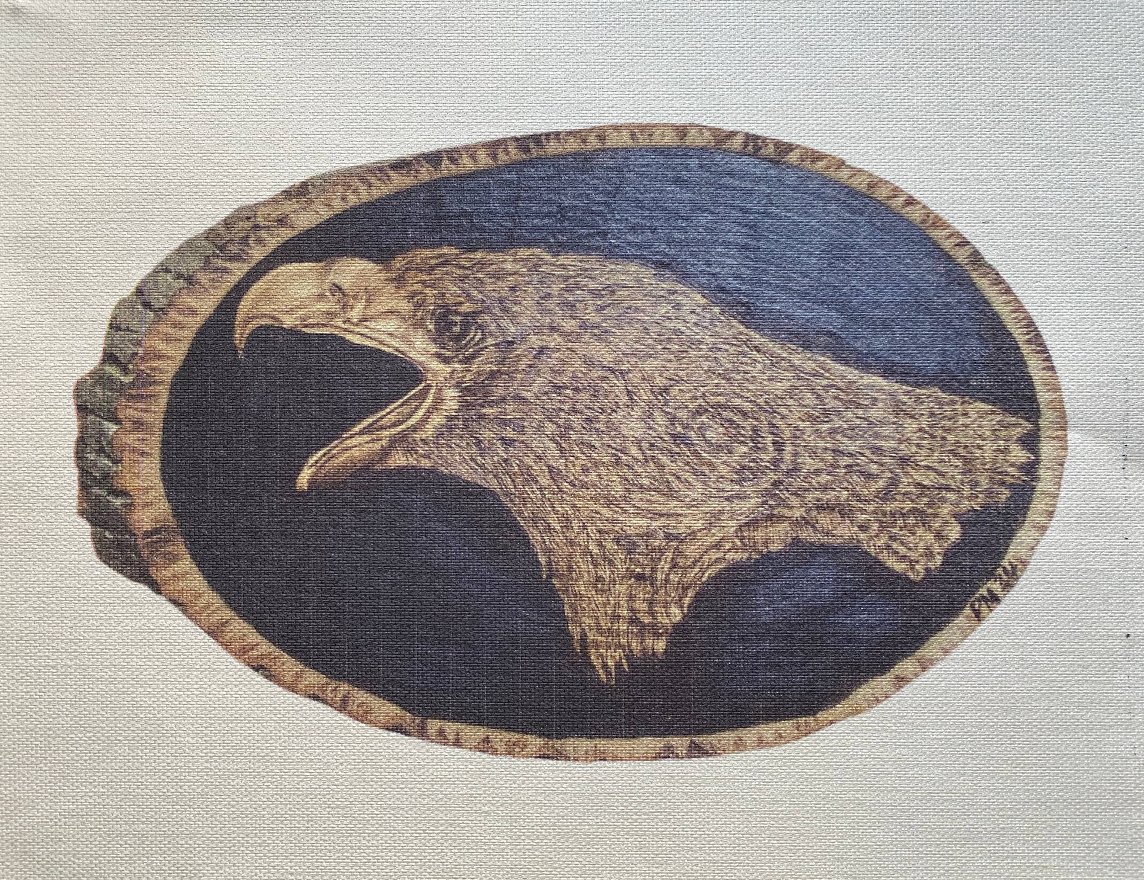 Print of a Pyrography Golden Eagle