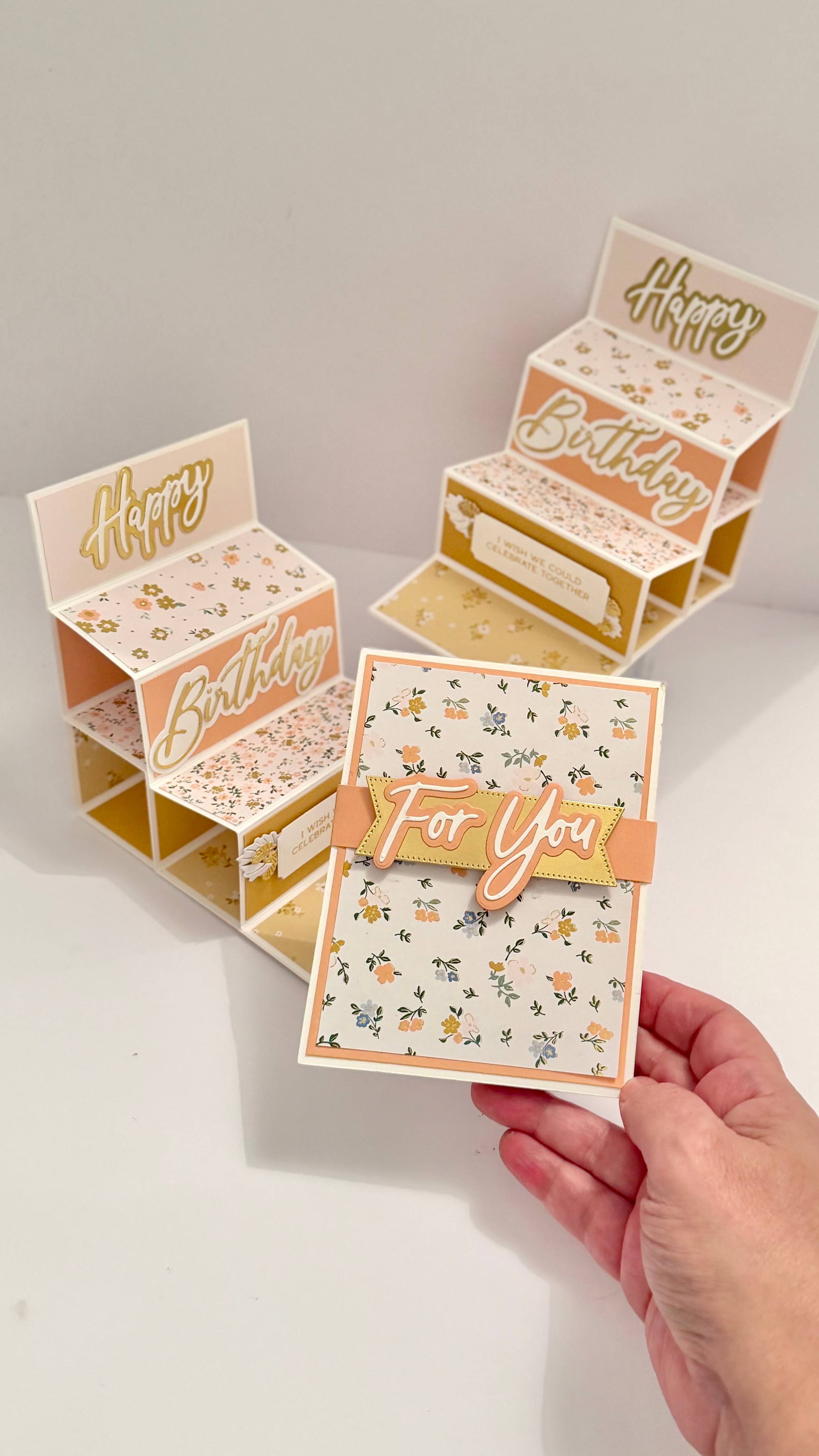 Create a concertina step fold card