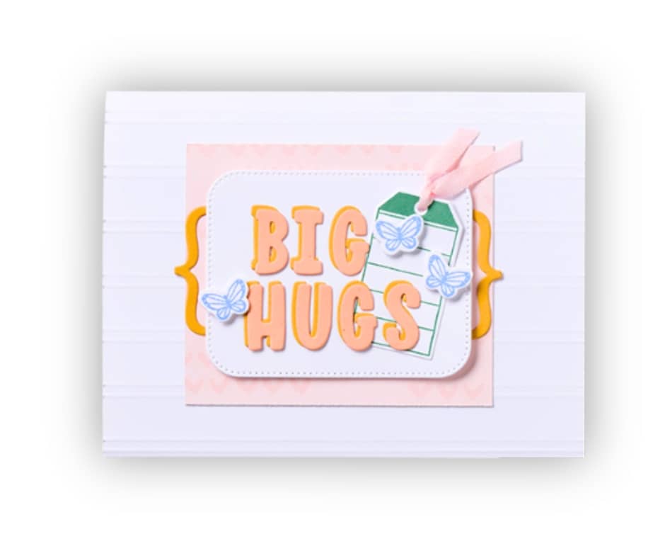 Create a card featuring the offset lettering technique
