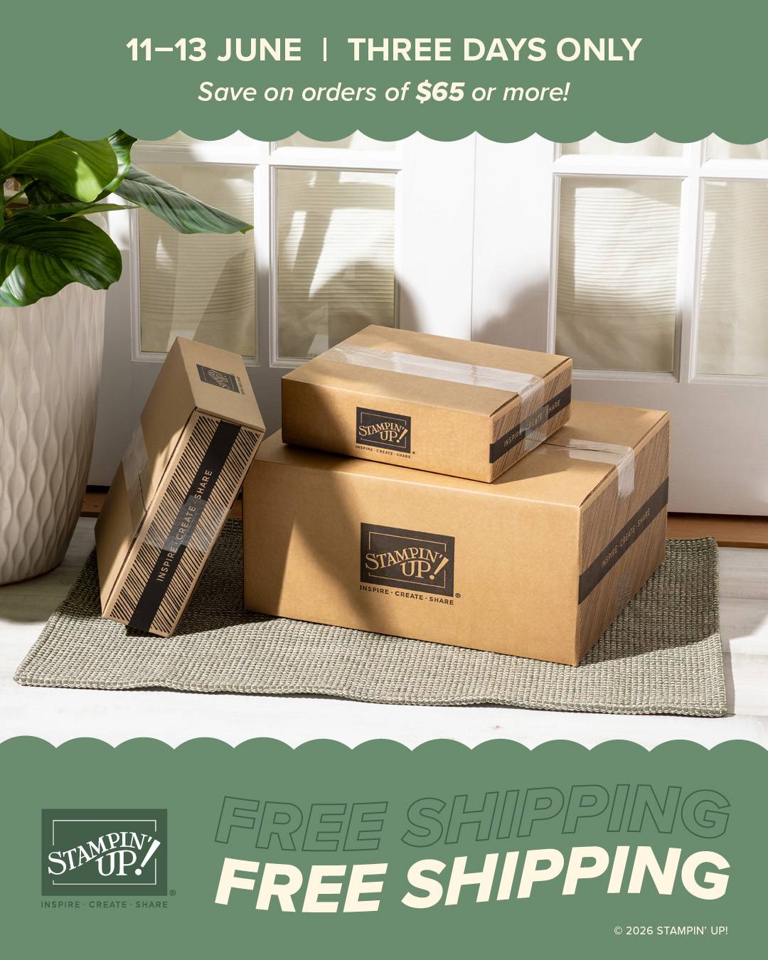 Free Shipping 11-13 June