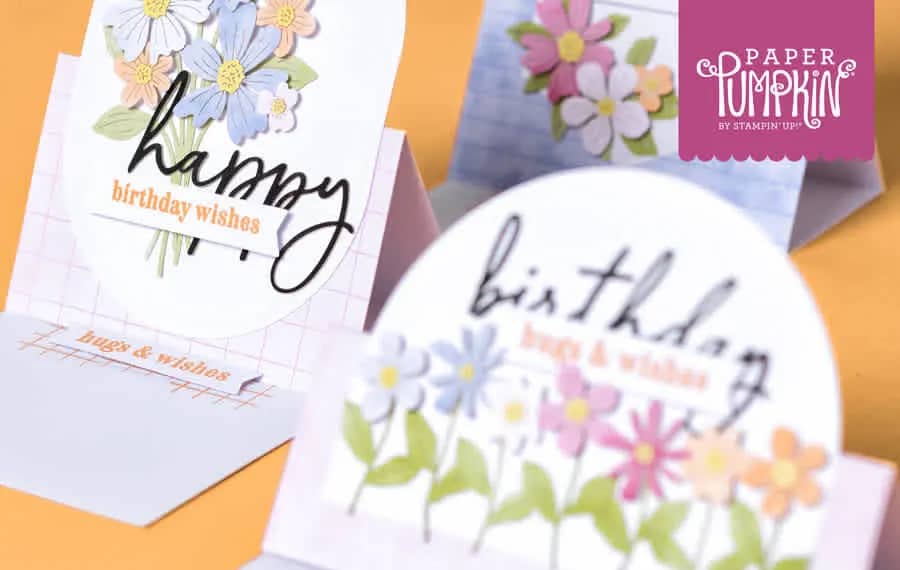 3 cards from the July Paper Pumpkin