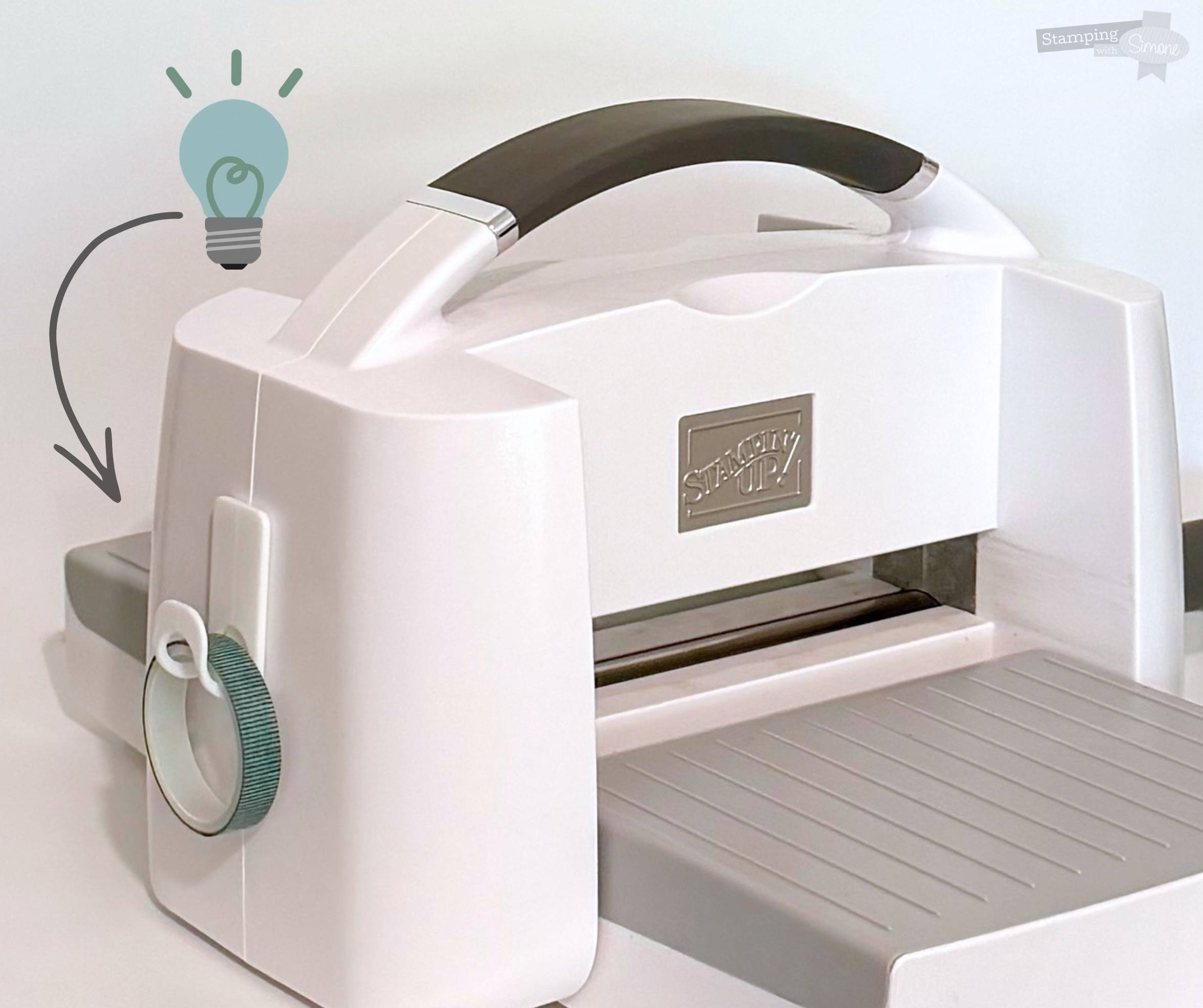 Hook attached to die cutting machine to hold washi tape