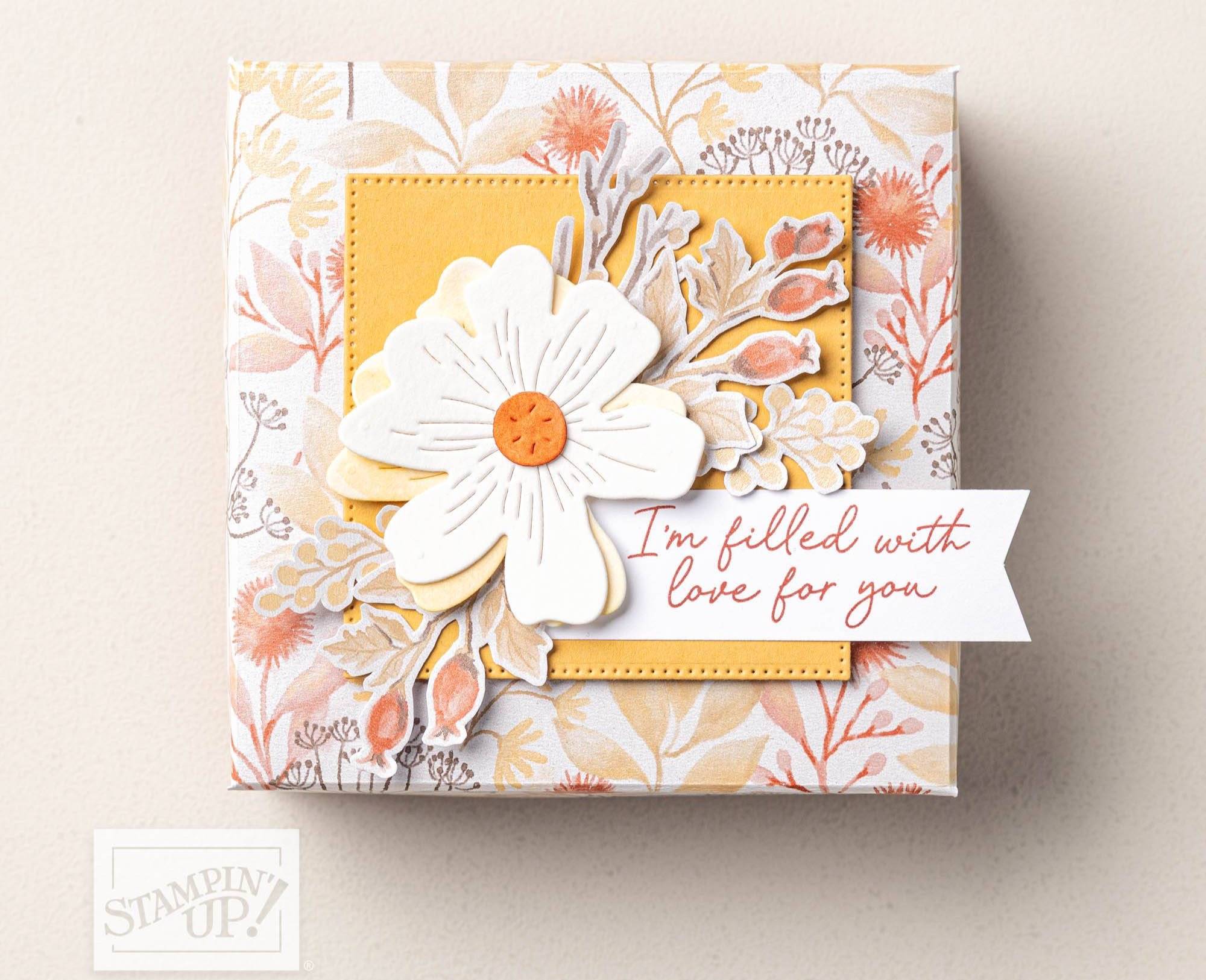 A box made with the Glow of Harvest papers