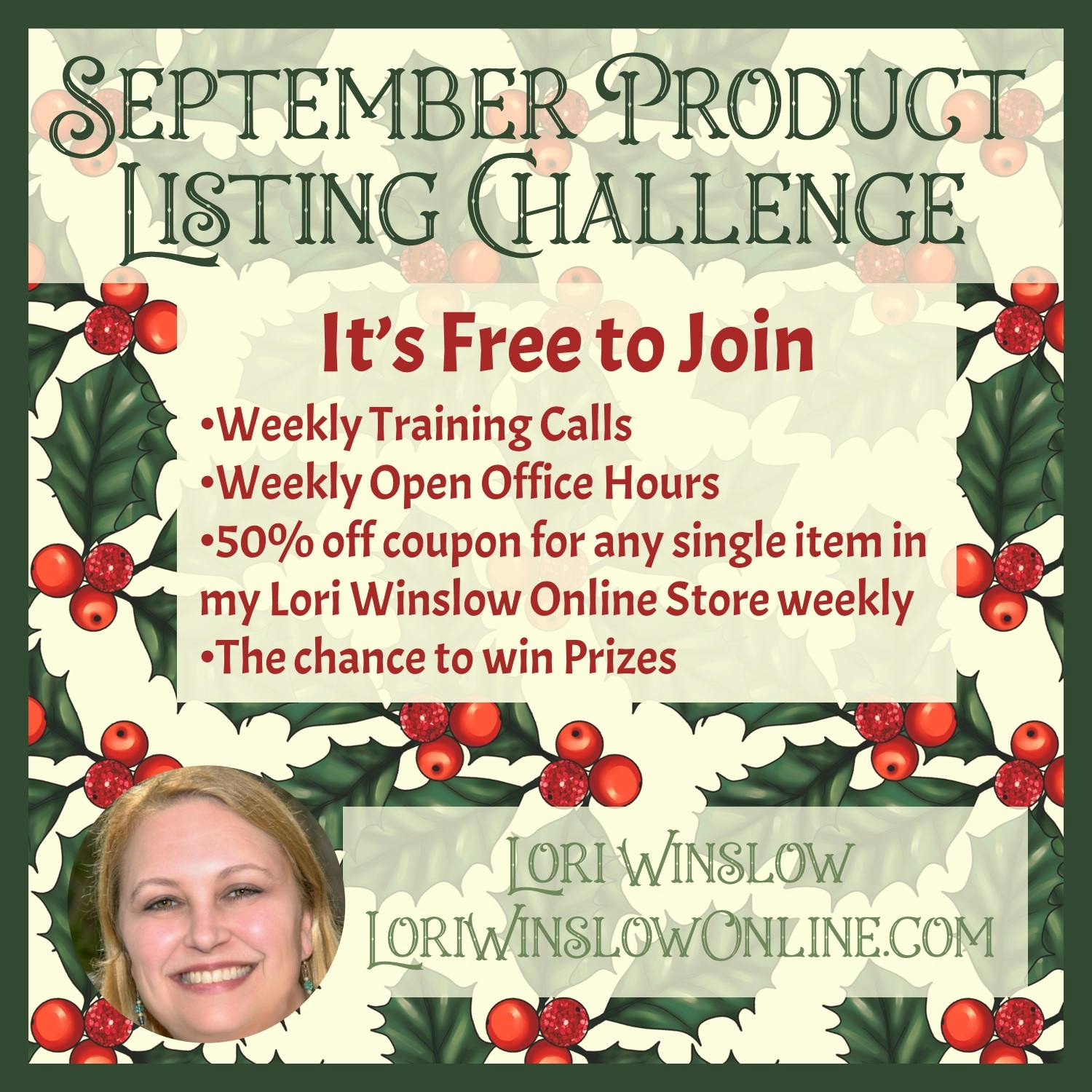 Image for Lori Winslow's September Product Listing Challenge