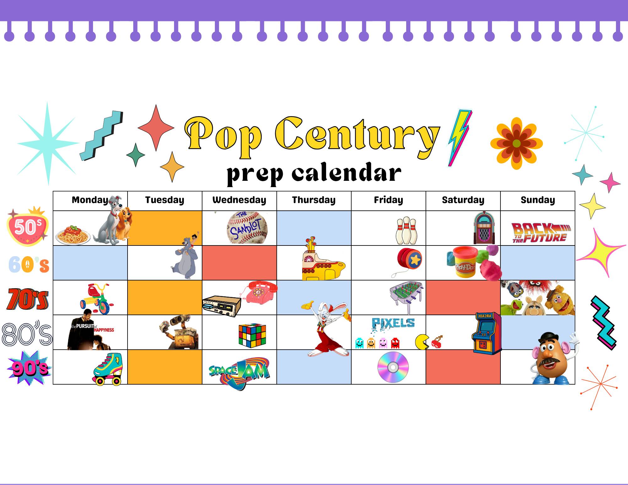 Pop Prep Calendar