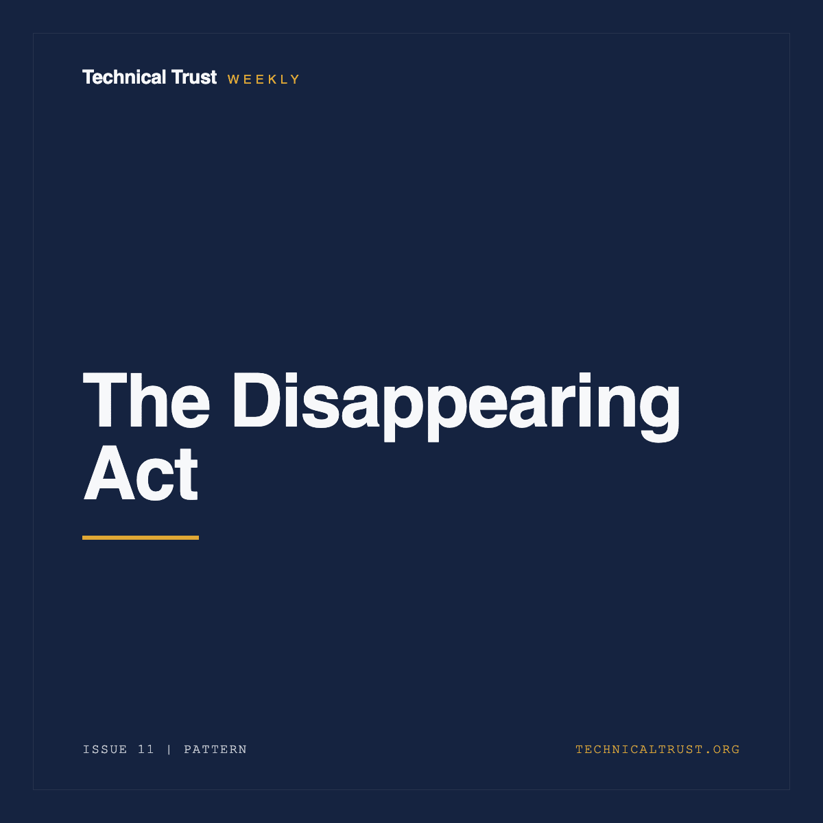 The Disappearing Act