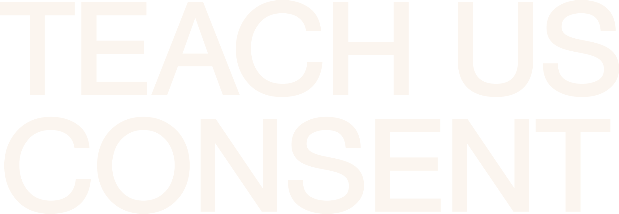 The text 'Teach Us Consent' in capital letters