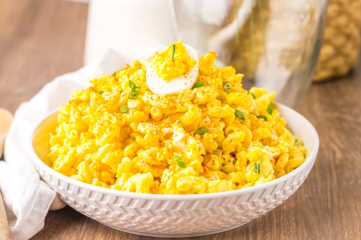 Deviled Egg Pasta Salad.