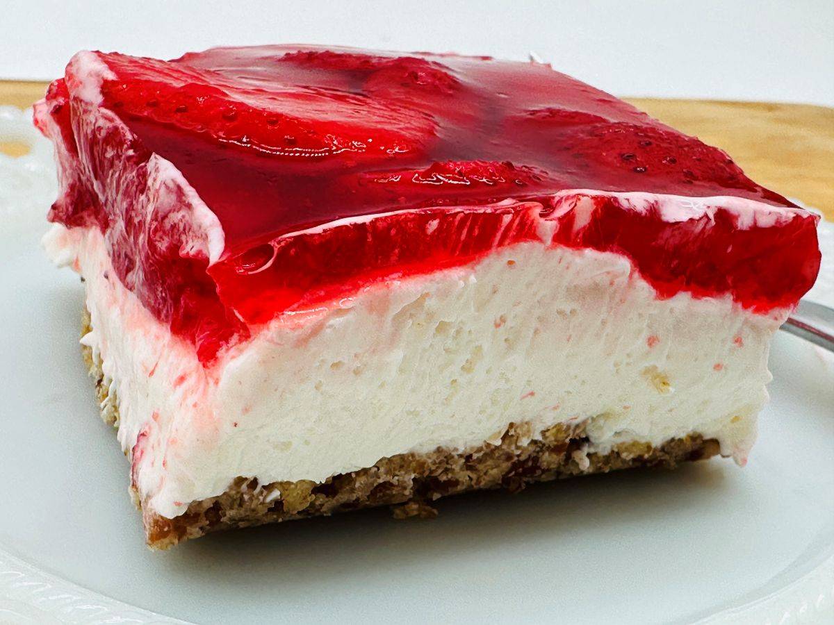 Strawberry pretzel salad.
