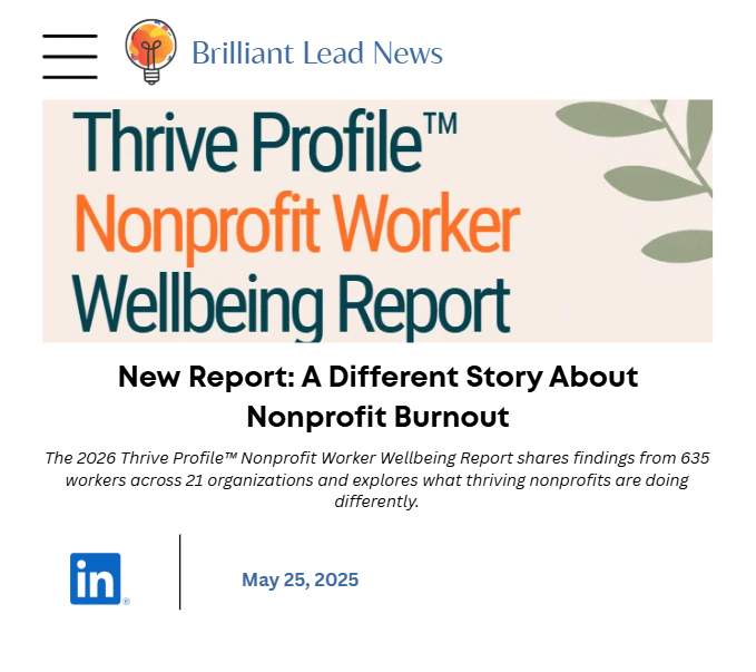 Picture of the nonprofit worker wellbeing report cover