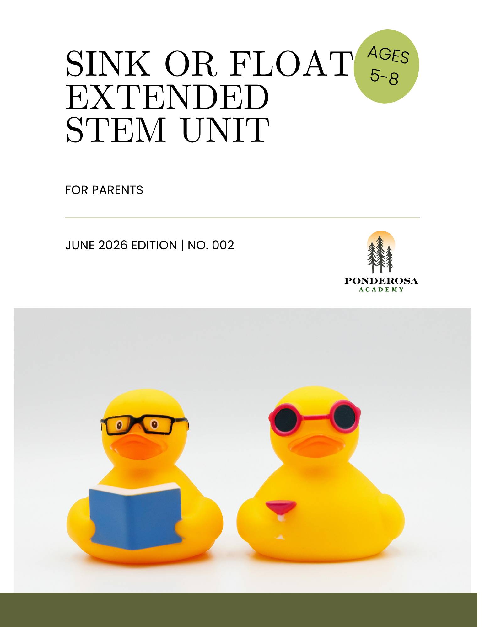 Parent Guide - Sink or Float Extended STEM Unit (ages 5-8)