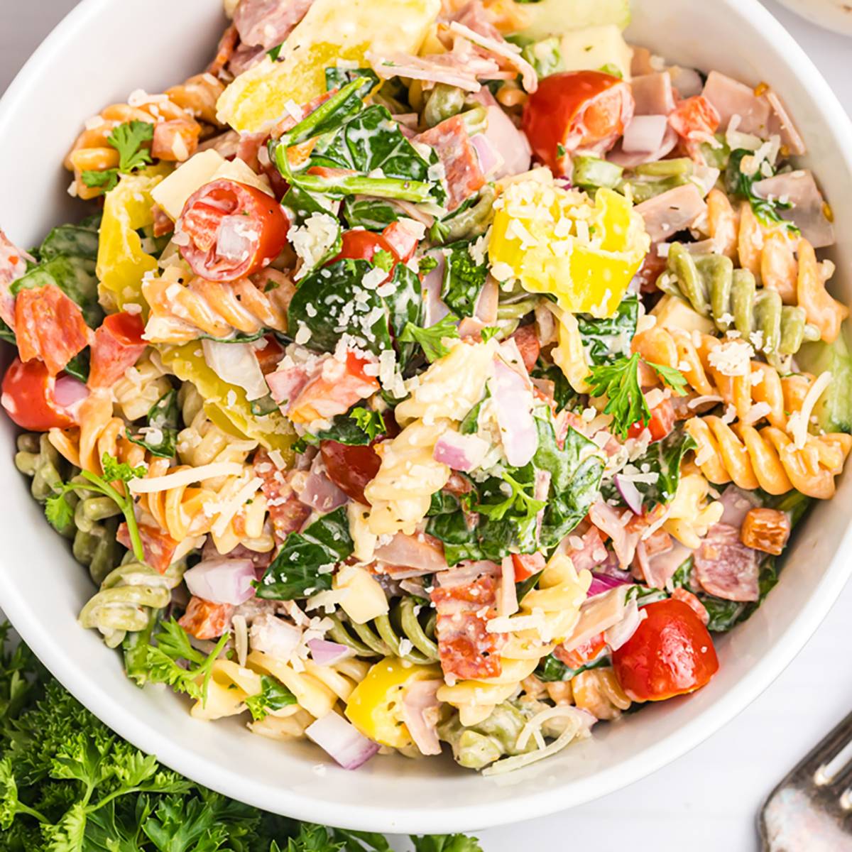 pasta salad.