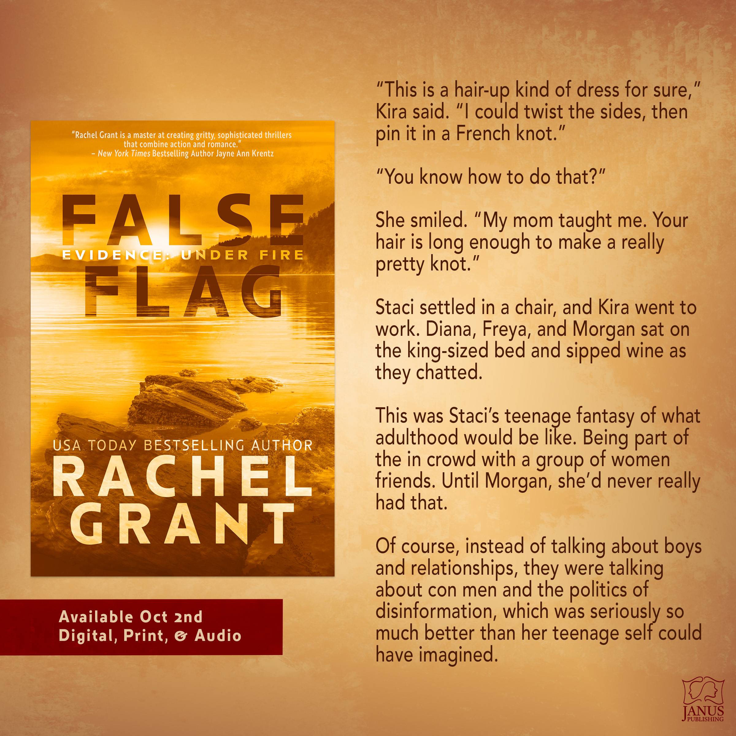 “This is a hair-up kind of dress for sure,” Kira added. “I could twist the sides, then pin it in a French knot.”?“You know how to do that?”?She smiled. “My mom taught me. Your hair is long enough to make a really pretty knot.”?Staci settled in a chair, an