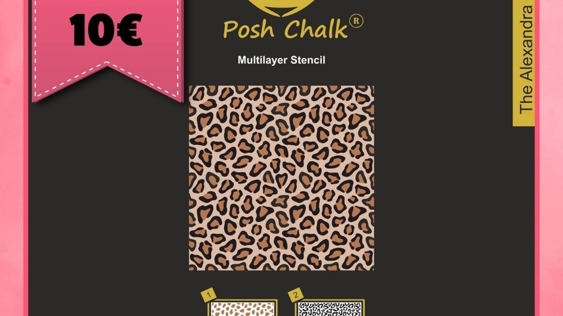Posh Chalk Multi-Layer Schablone Sleek Leopard 
