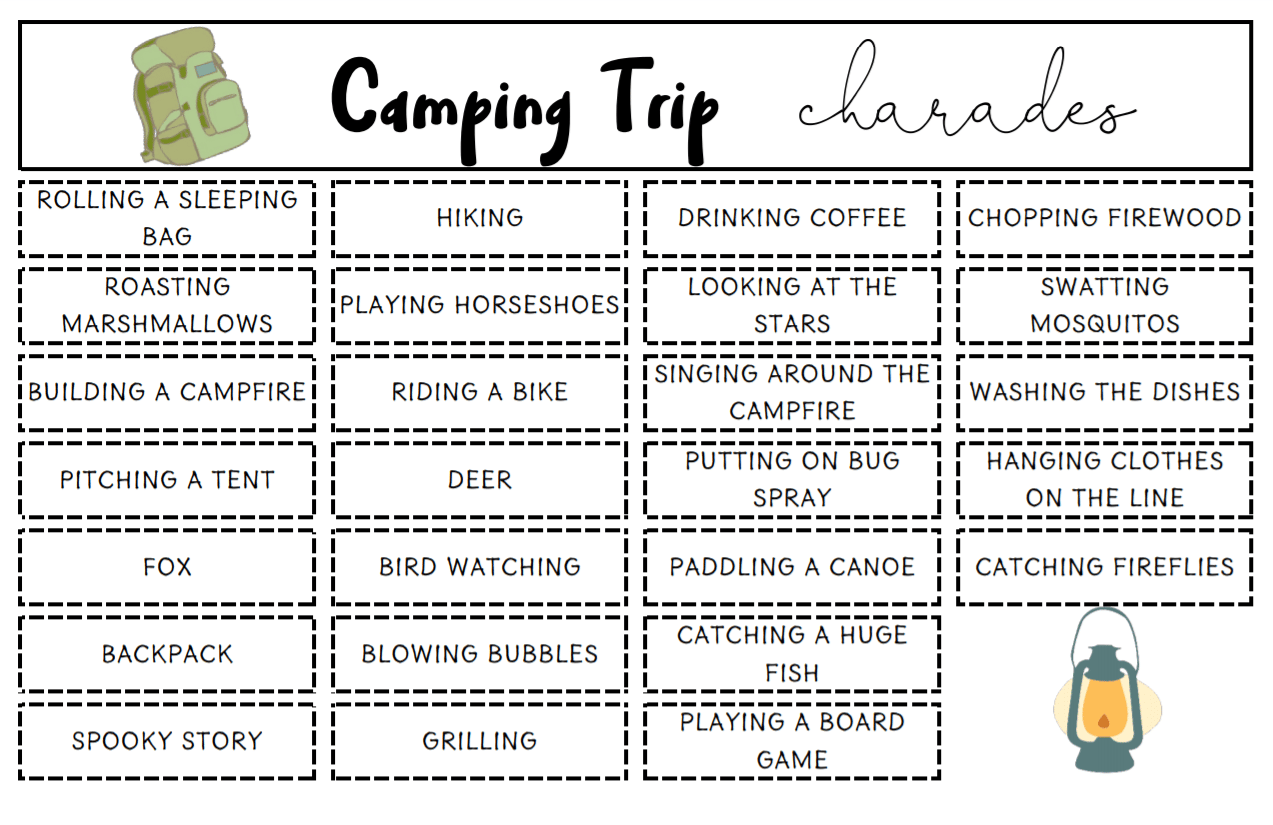 camping trip game rules