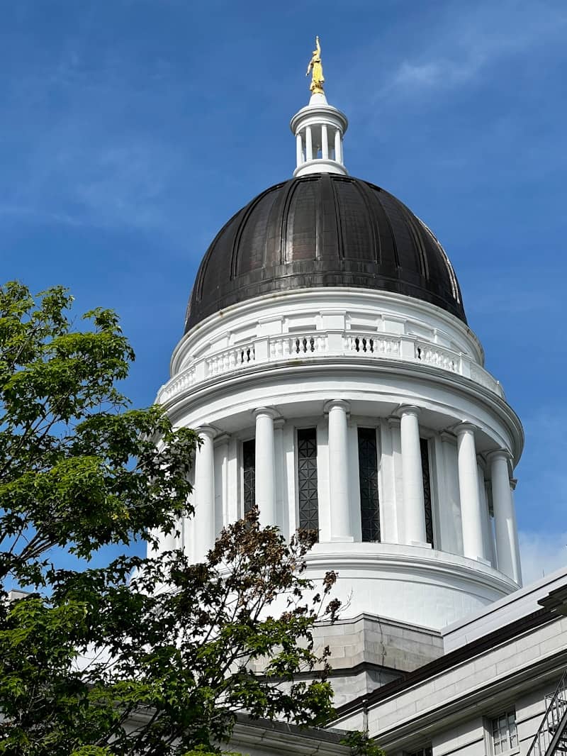 a large white building with columns