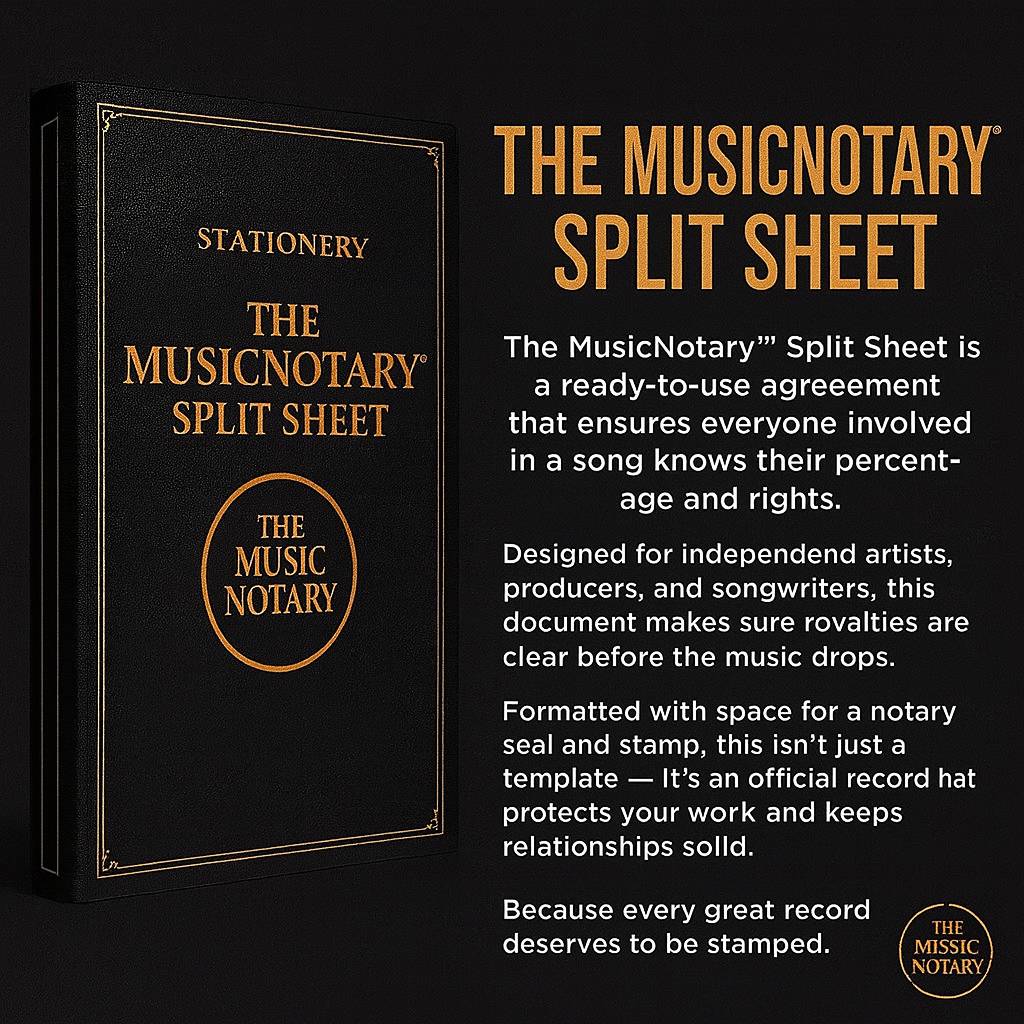 MusicNotary™ Split Sheet