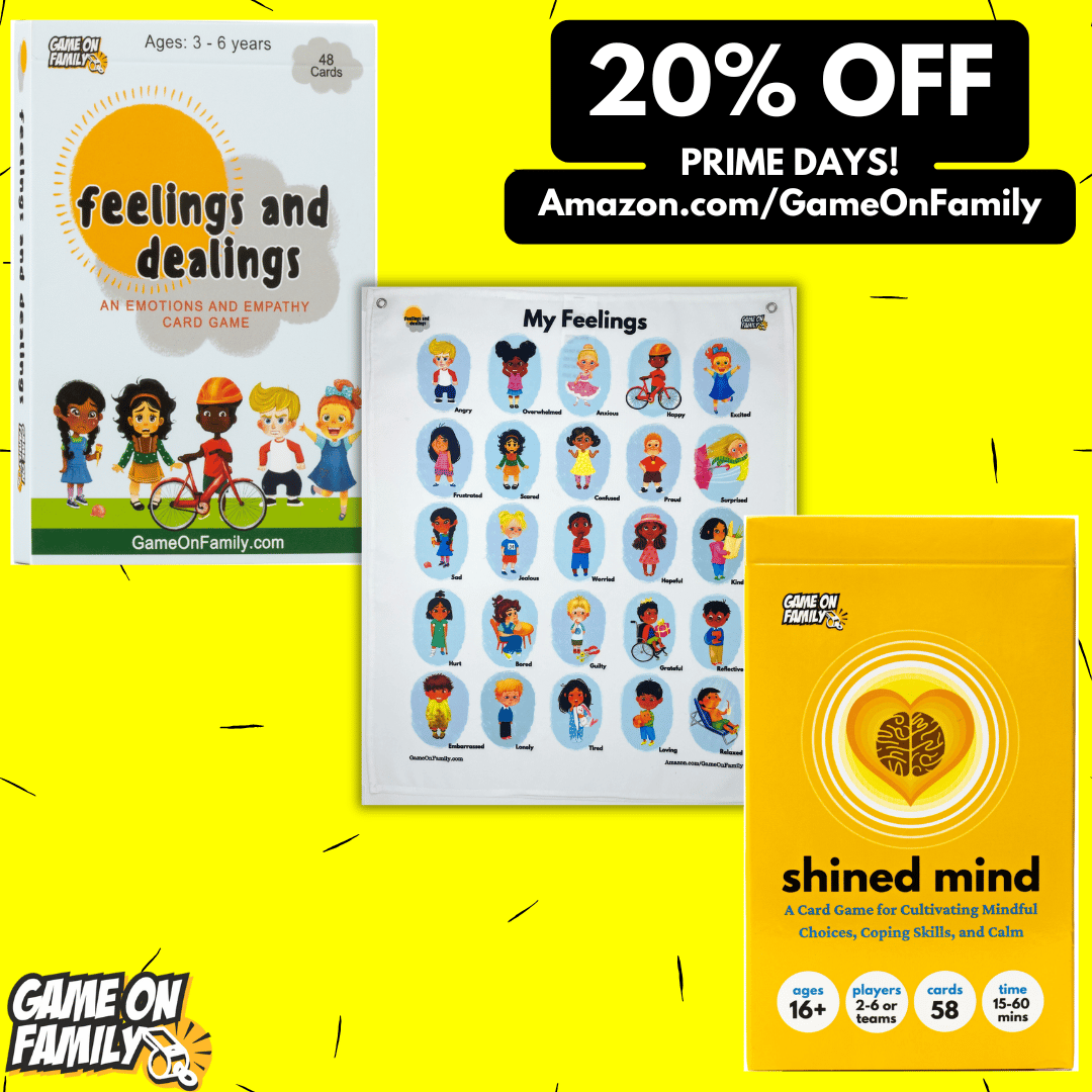 Image showing Feelings and Dealings card game, Shined Mind card game, and the My Feelings chart