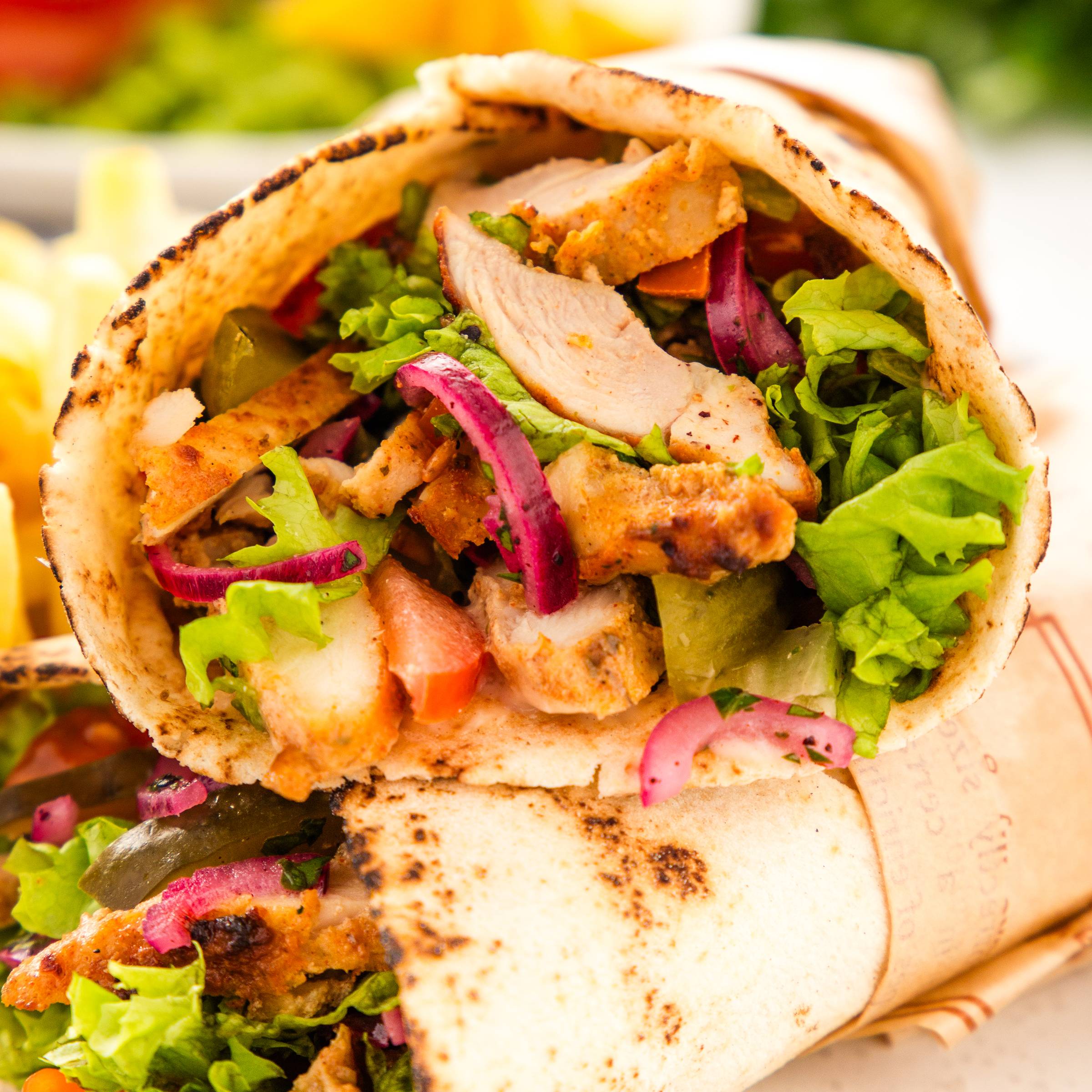 chicken shawarma wrap