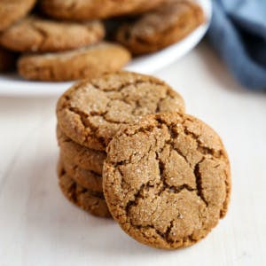 A stack of ginger molasses cookies 