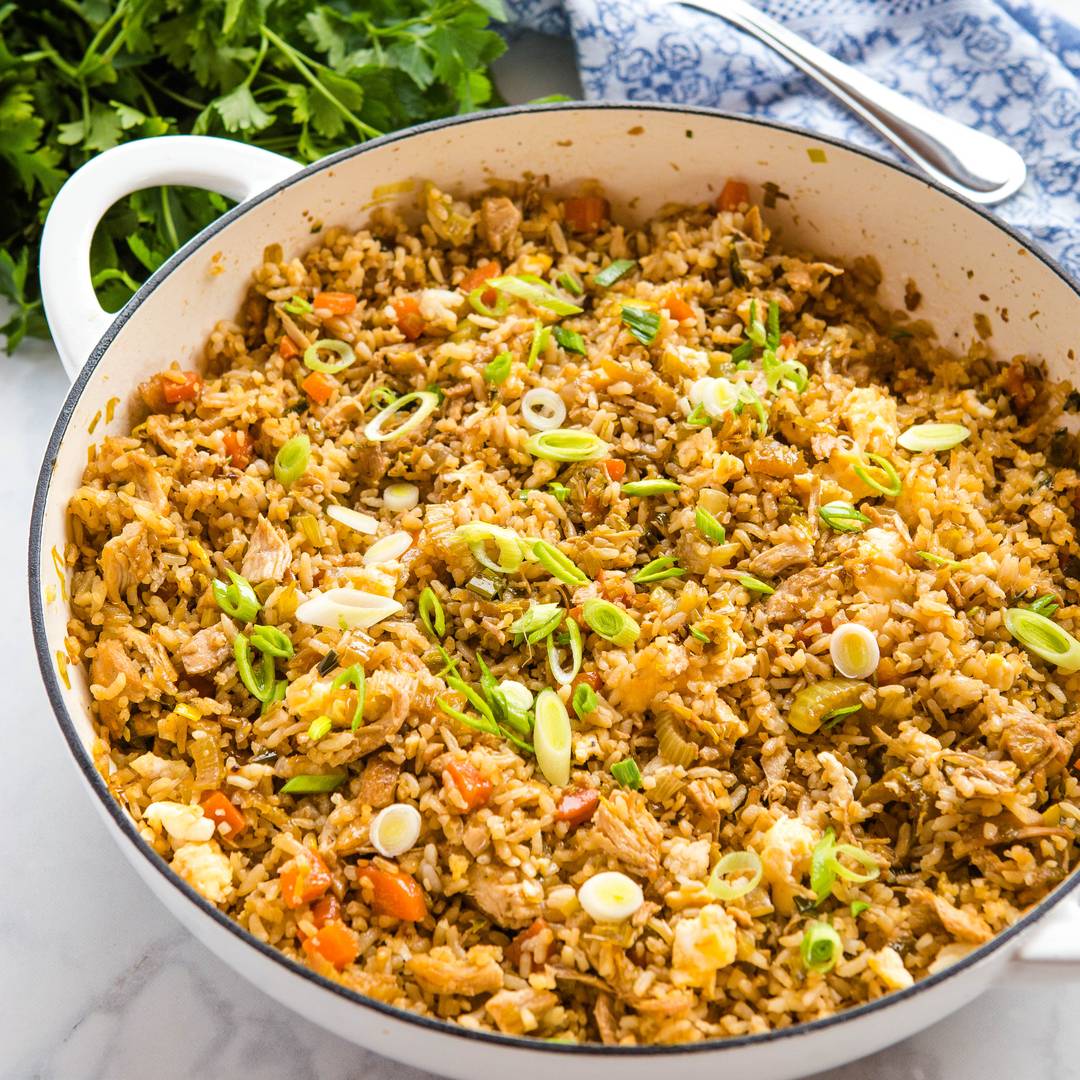 dish of chicken fried rice