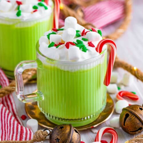 Grinch hot chocolate.