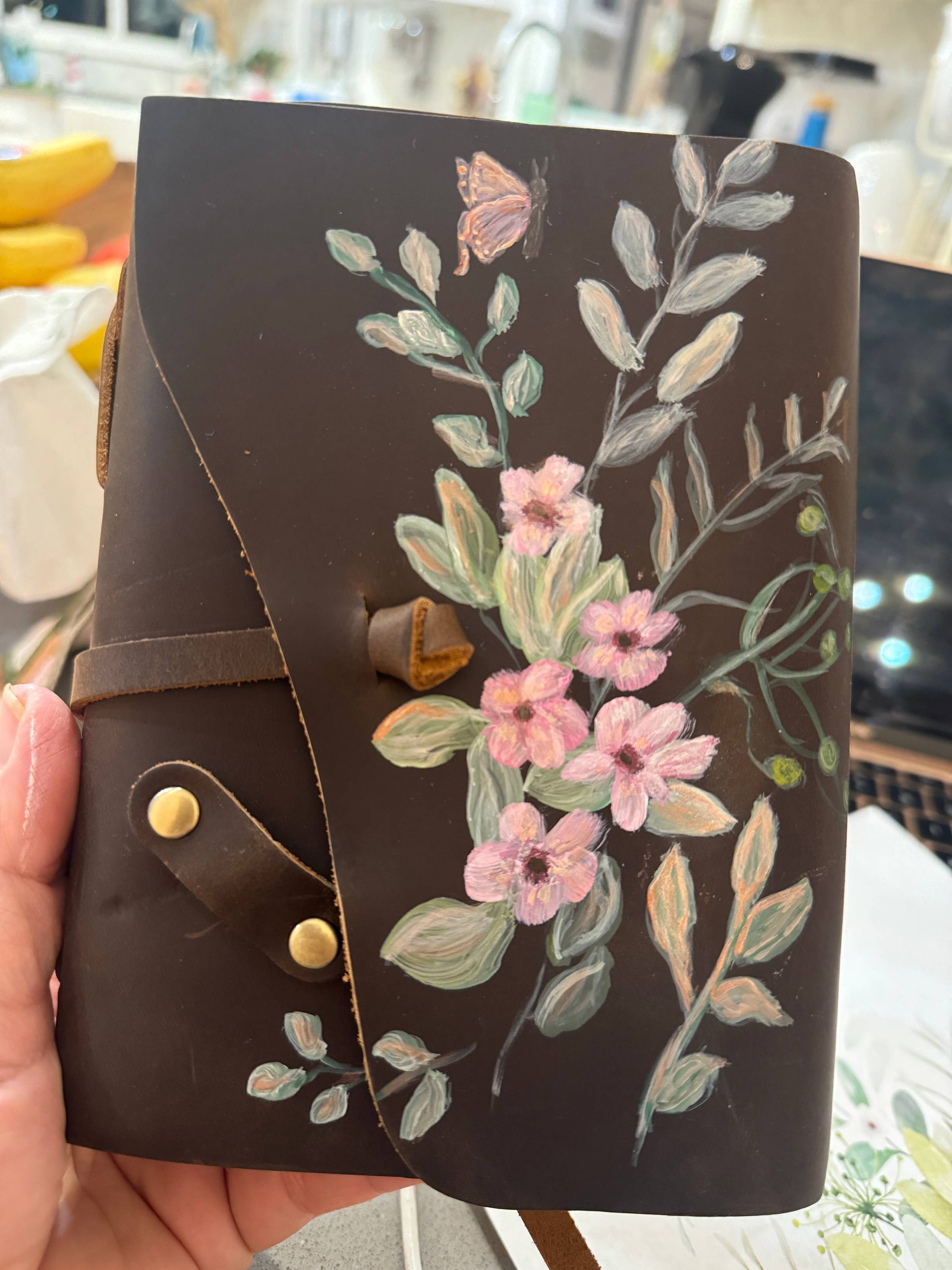 Use your hand painted journal to write what you are thankful for each day.