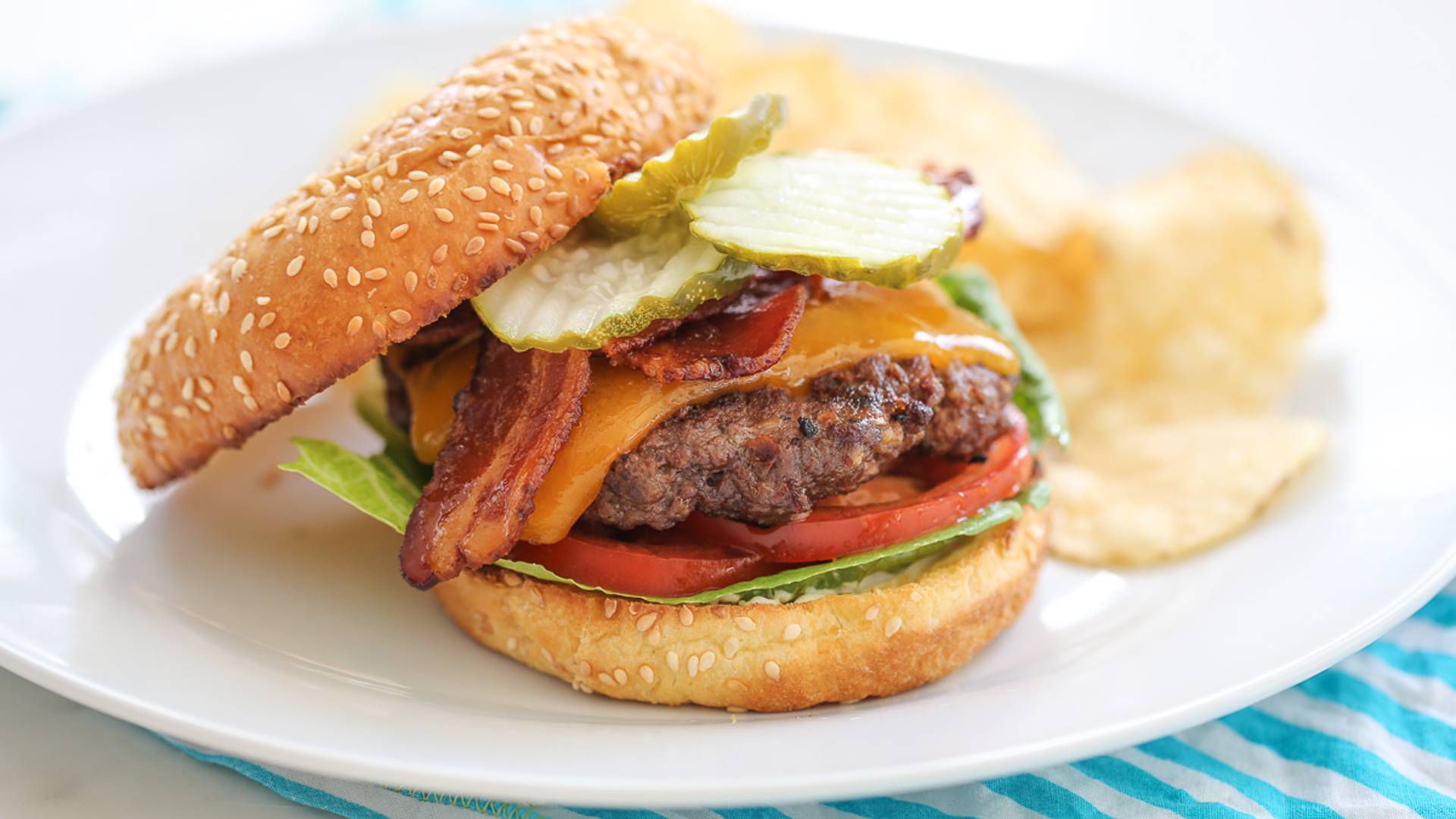 hamburgers on a plate
