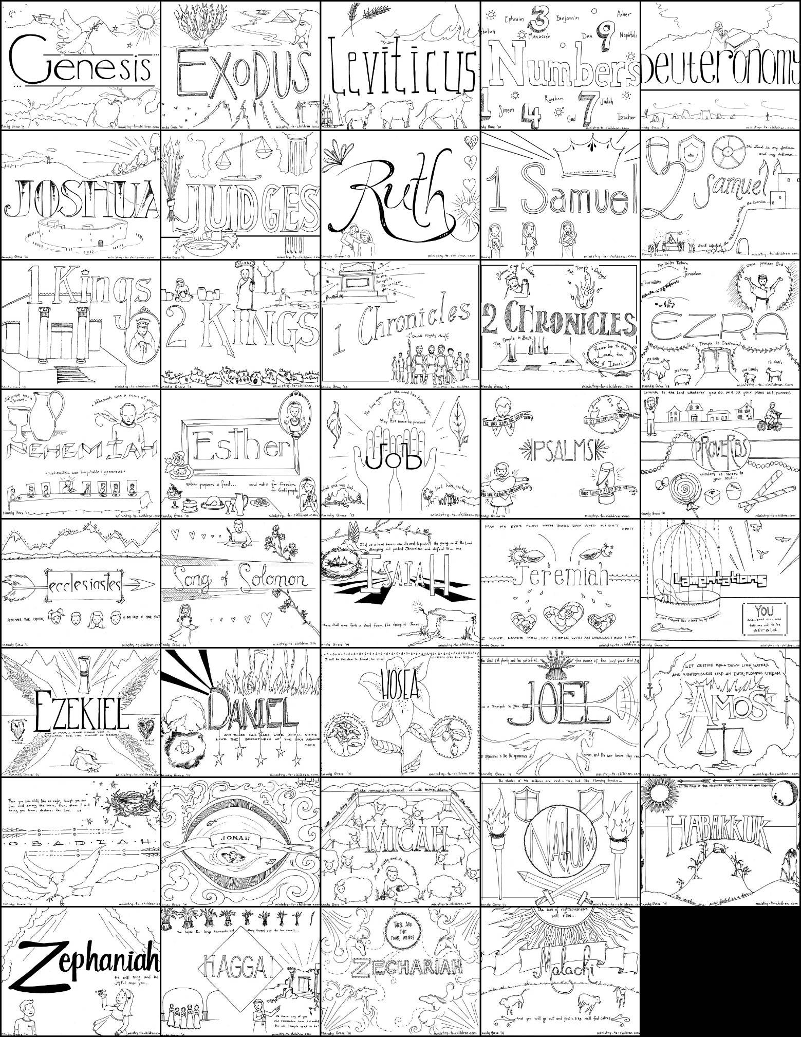 66 Books of the Bible Coloring Pages