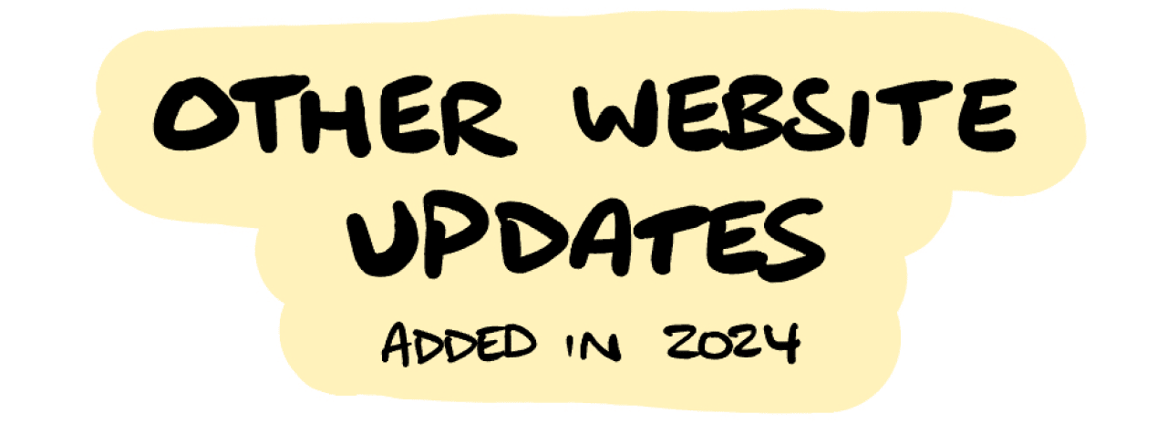 Other Website Updates Added in 2024