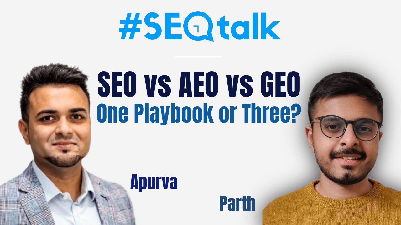 SEO vs AEO vs GEO on SEOTalk Webinar