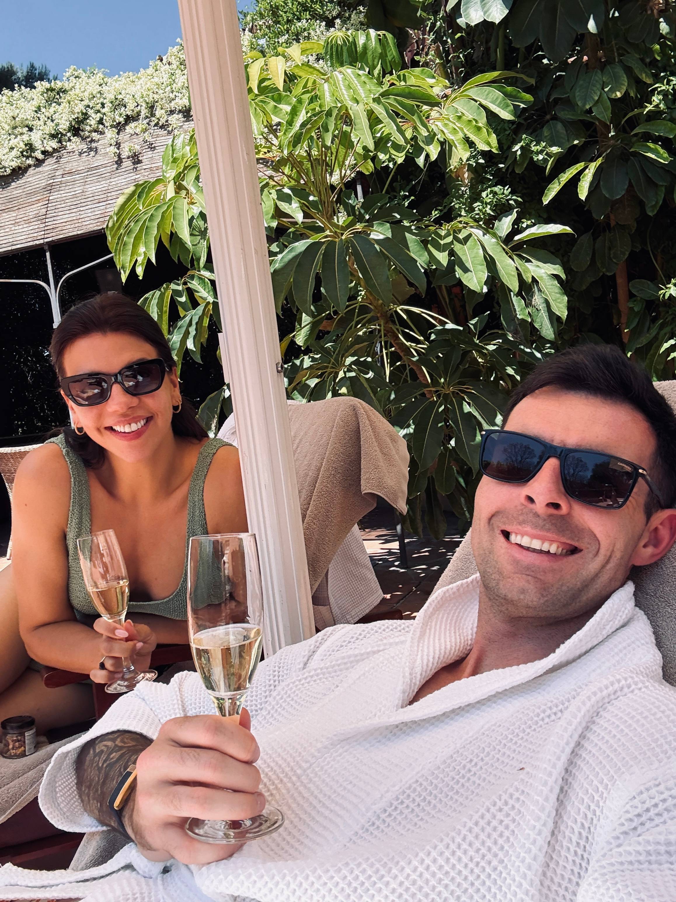 Enjoying some bday bubbles