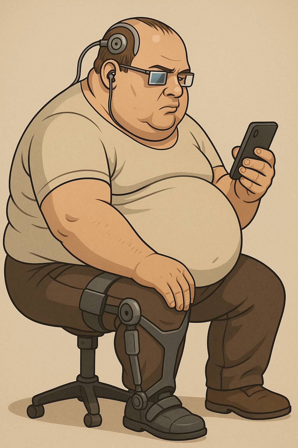 I asked ChatGPT what the average man would look like in 100 years. This was the result.