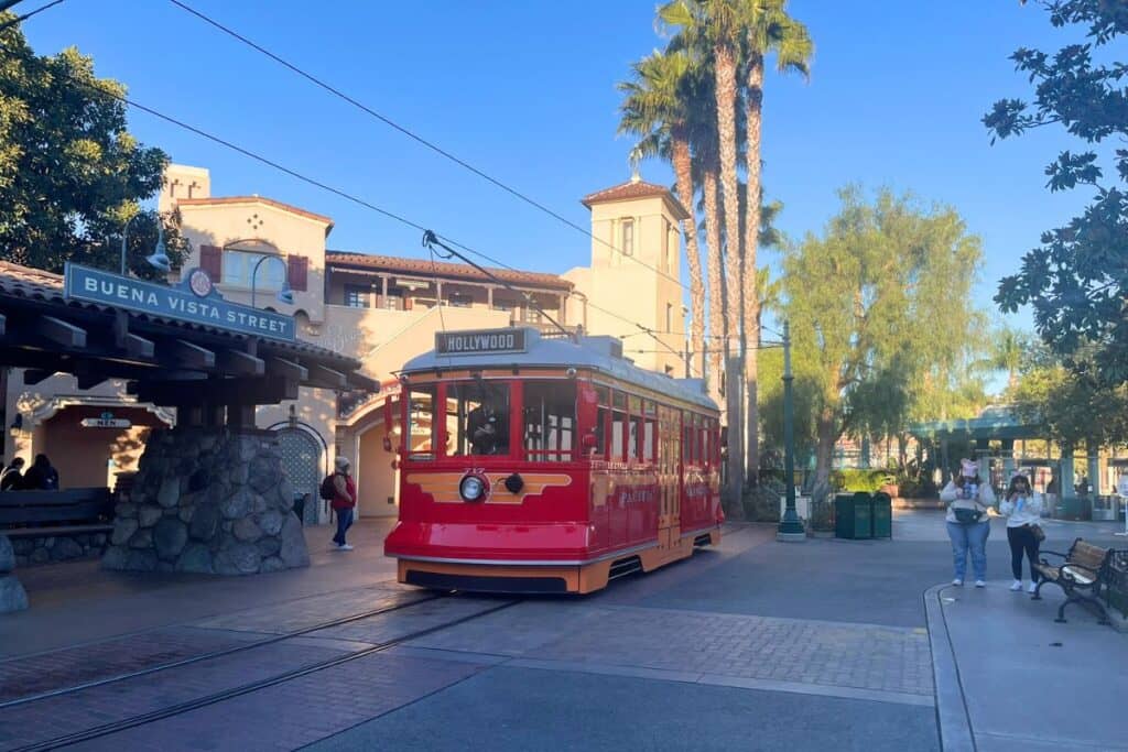 red car trolley