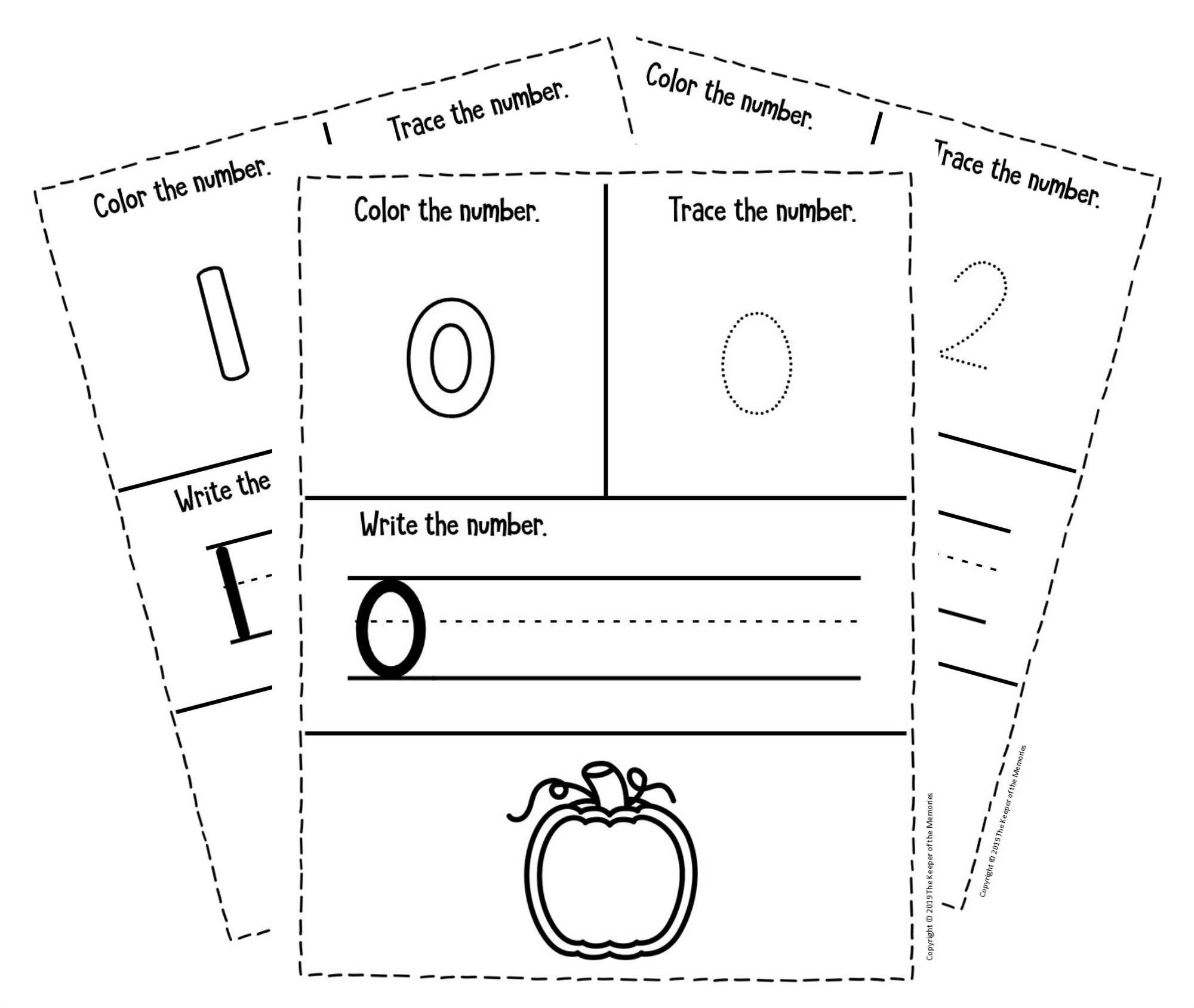 Counting Pumpkin Seeds Halloween Worksheets For Preschool