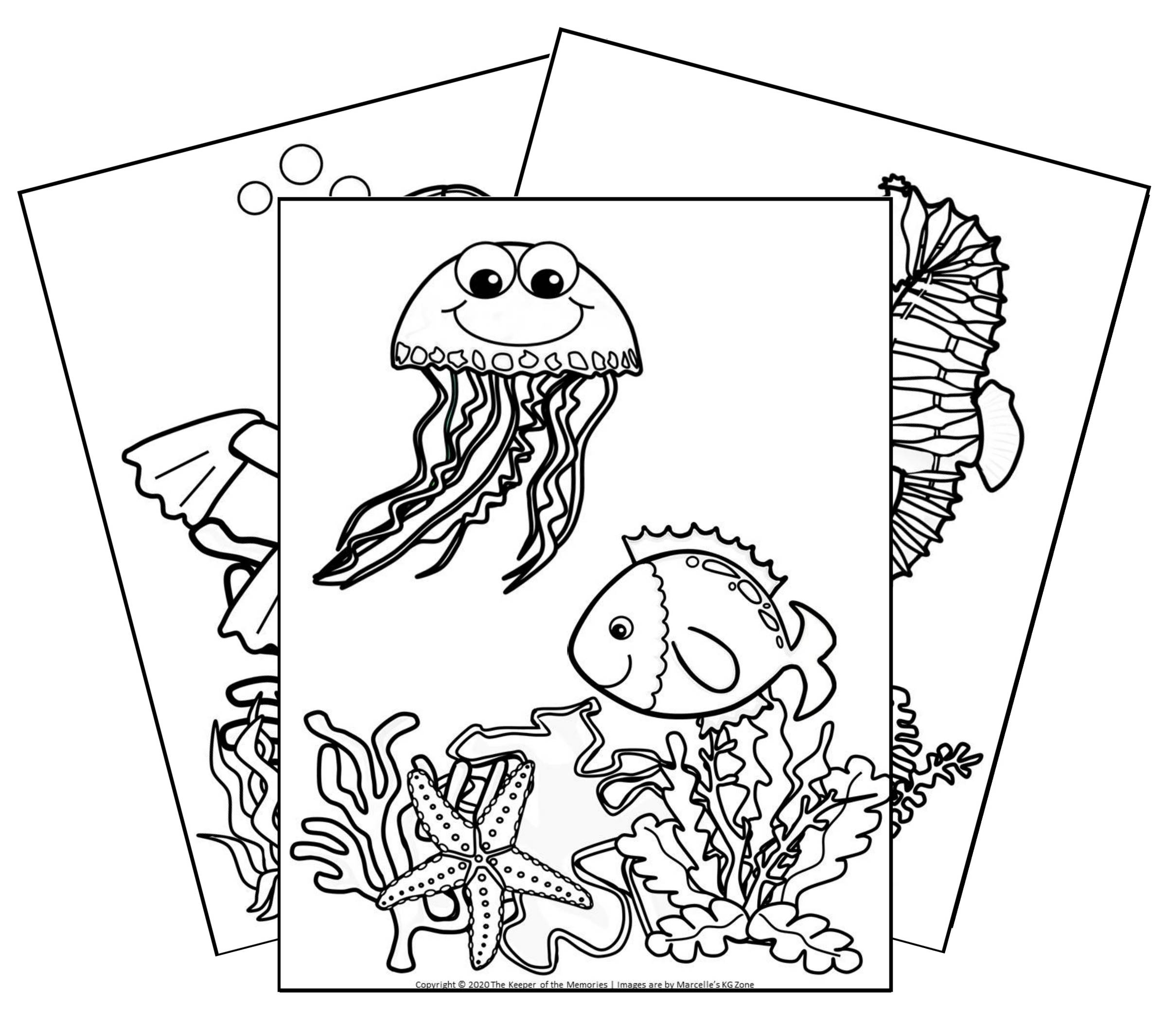 Free Printable Ocean Coloring Pages The Keeper Of The Memories