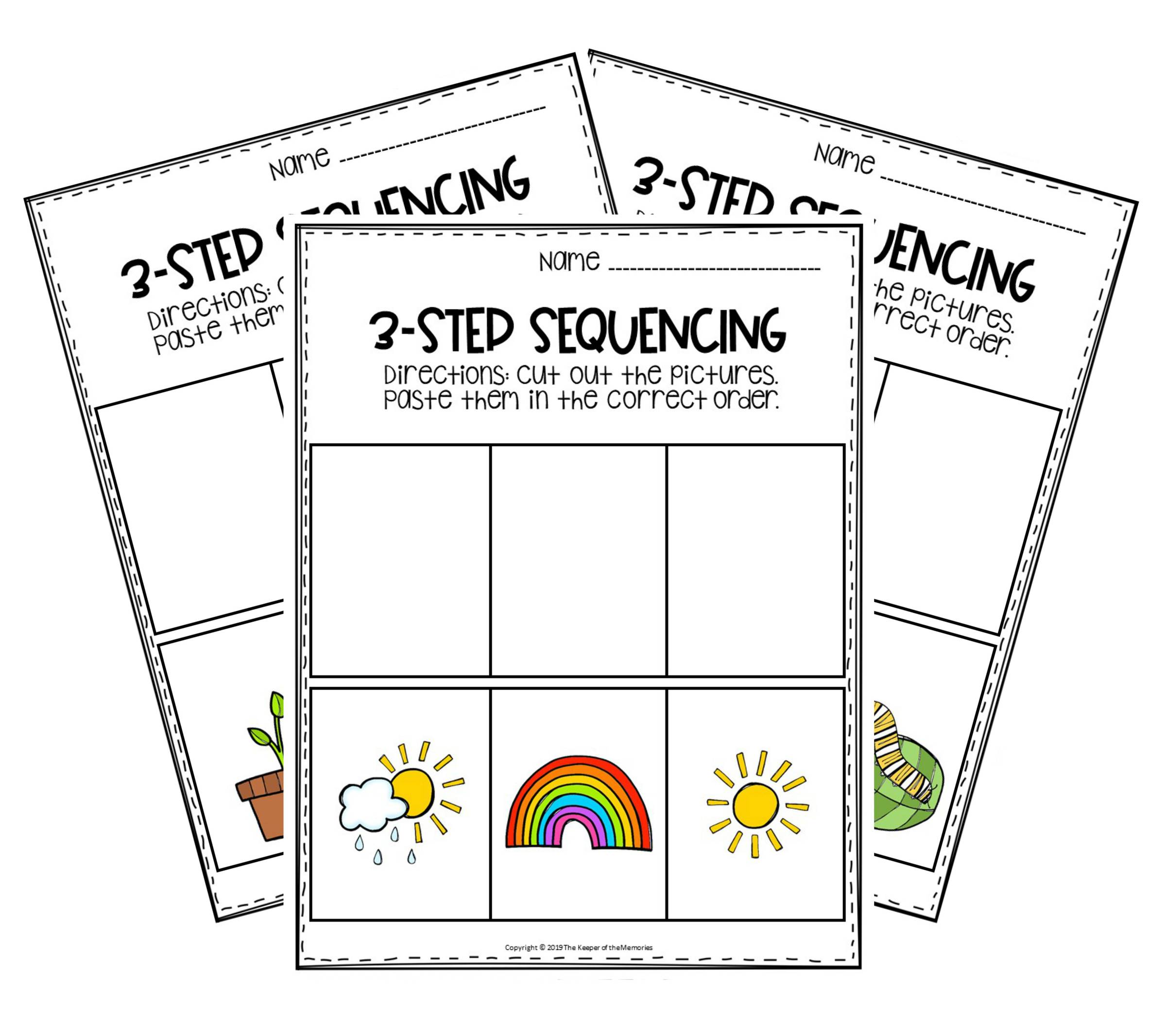3 Step Sequencing Pictures Printable Free PDF - The Keeper of the Memories