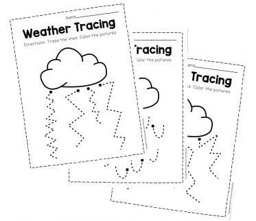 free printable storm clouds tracing weather preschool worksheets the keeper of the memories