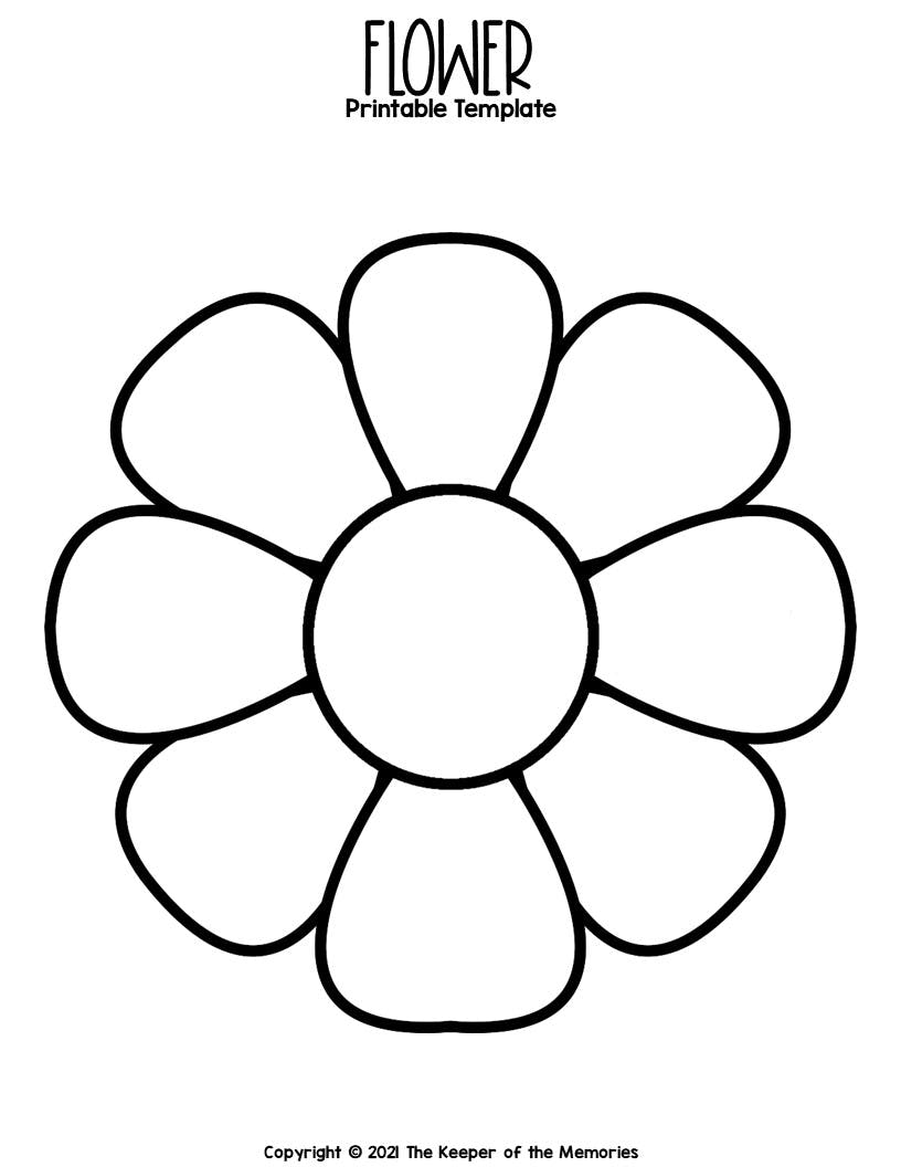 free printable flower template the keeper of the memories