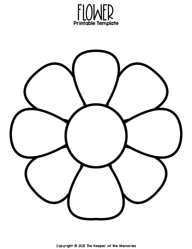 Free Printable Flower Template - The Keeper of the Memories