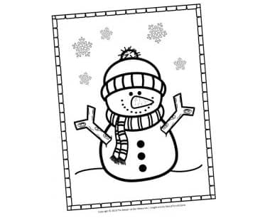 free snowman coloring pages for preschool