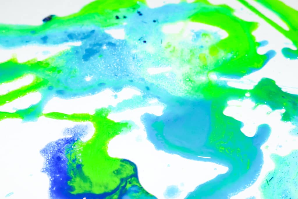 ocean salt painting for kids process art